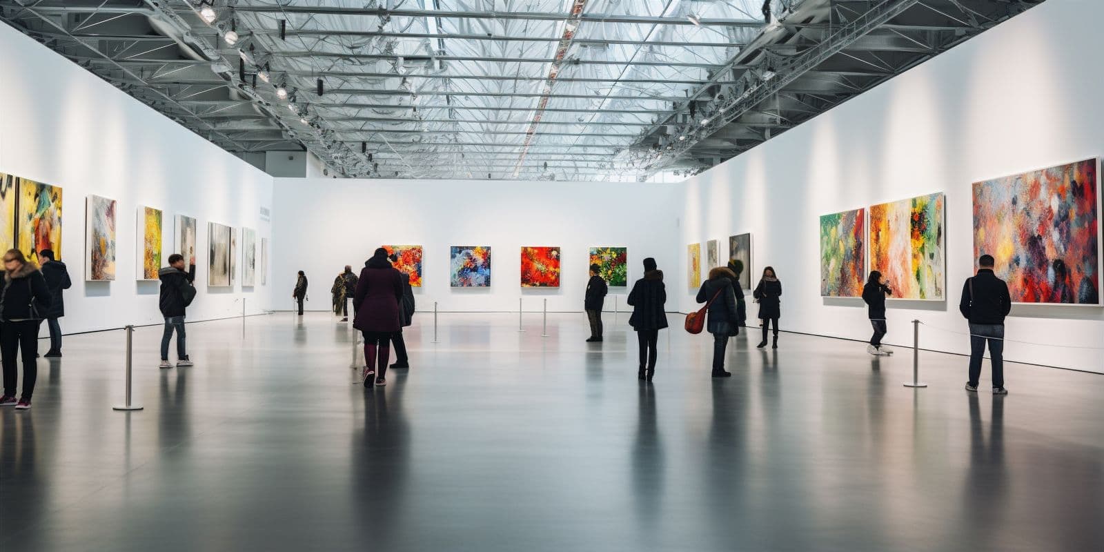 Visitors engaging with an art museum representing Landmark Logix's portfolio of cultural and public-facing capital projects